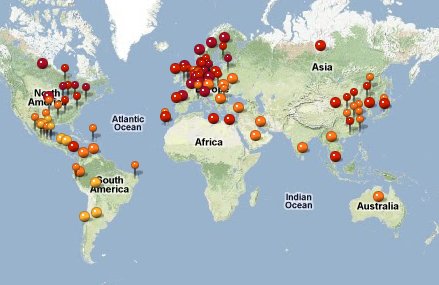 E Coli Outbreak Map - Large World Map